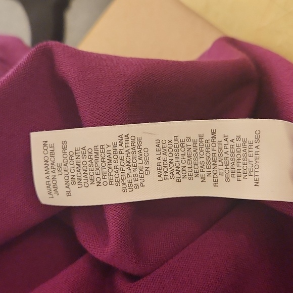 NWT Jones New York Women's Amethyst Silk Mock Neck Long Sleeve Sweater Size L - Picture 11 of 12